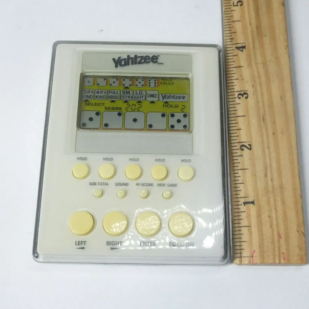 Yahtzee Handheld Electronic Game 2007 Hasbro Parker Brothers TESTED WORKS!
